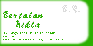 bertalan mikla business card